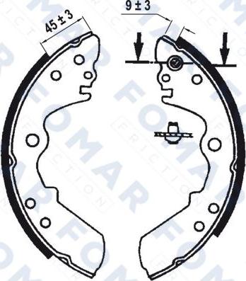 FOMAR Friction FO 0587 - Комплект тормозных колодок, барабанные autospares.lv