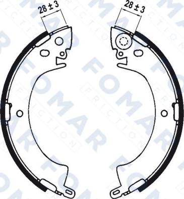 FOMAR Friction FO 0533 - Комплект тормозных колодок, барабанные autospares.lv