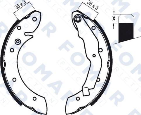 FOMAR Friction FO 0579 - Комплект тормозных колодок, барабанные autospares.lv