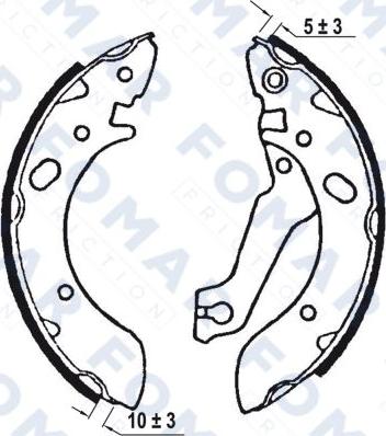 FOMAR Friction FO 0576 - Комплект тормозных колодок, барабанные autospares.lv