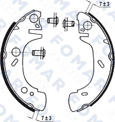 FOMAR Friction FO 0643 - Комплект тормозных колодок, барабанные autospares.lv