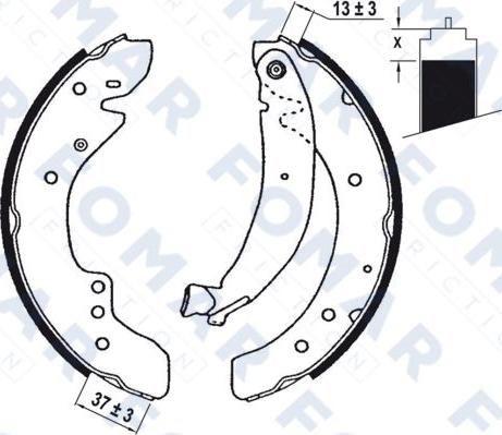 FOMAR Friction FO 0619 - Комплект тормозных колодок, барабанные autospares.lv