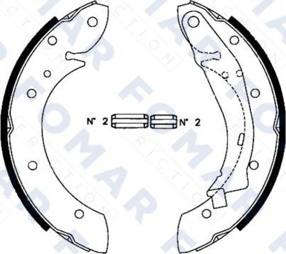 FOMAR Friction FO 0634 - Комплект тормозных колодок, барабанные autospares.lv