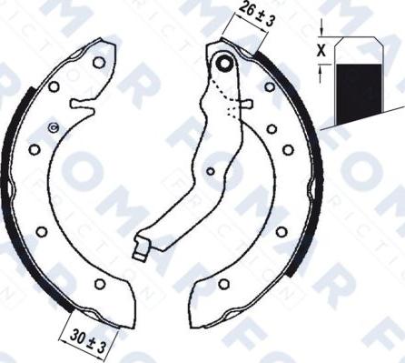 FOMAR Friction FO 0633 - Комплект тормозных колодок, барабанные autospares.lv