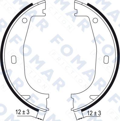 FOMAR Friction FO 0626 - Комплект тормозных колодок, барабанные autospares.lv