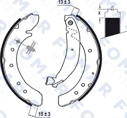 FOMAR Friction FO 0620 - Комплект тормозных колодок, барабанные autospares.lv