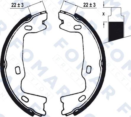 FOMAR Friction FO 0347 - Комплект тормозных колодок, барабанные autospares.lv