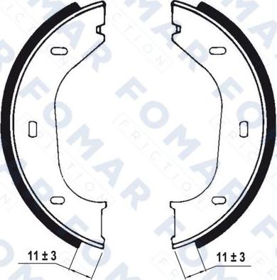 FOMAR Friction FO 0318 - Комплект тормозных колодок, барабанные autospares.lv