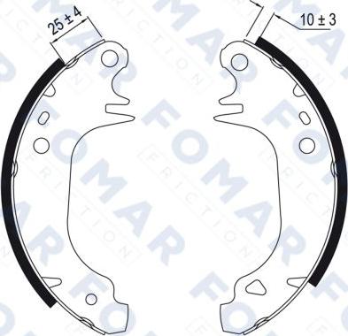 FOMAR Friction FO 0387 - Комплект тормозных колодок, барабанные autospares.lv