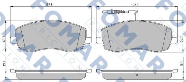 FOMAR Friction FO 893781 - Тормозные колодки, дисковые, комплект autospares.lv