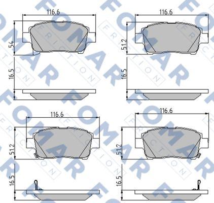 FOMAR Friction FO 892181 - Тормозные колодки, дисковые, комплект autospares.lv