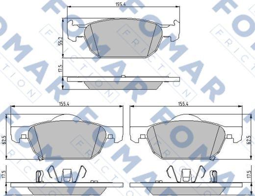 FOMAR Friction FO 897381 - Тормозные колодки, дисковые, комплект autospares.lv