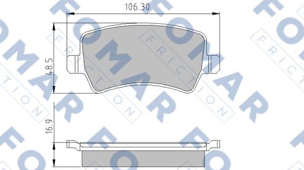 FOMAR Friction FO 846781 - Тормозные колодки, дисковые, комплект autospares.lv