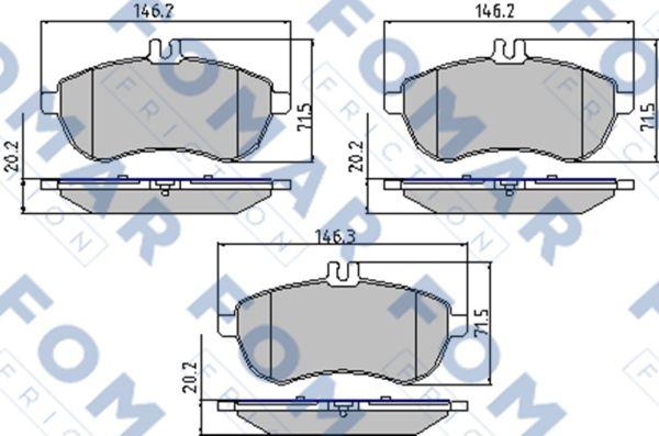 FOMAR Friction FO 848881 - Тормозные колодки, дисковые, комплект autospares.lv