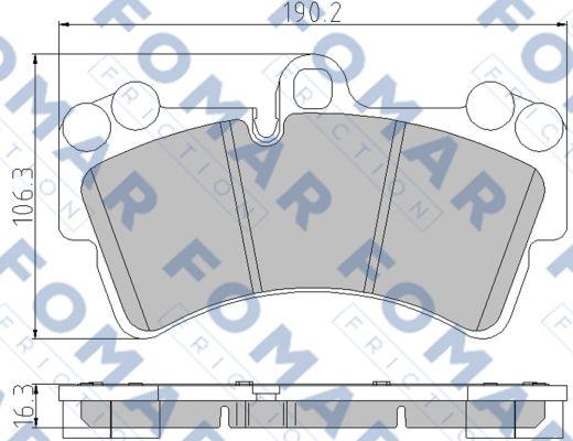 FOMAR Friction FO 859181 - Тормозные колодки, дисковые, комплект autospares.lv