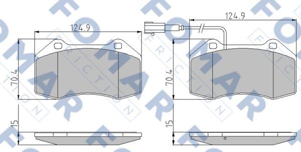 FOMAR Friction FO 869281 - Тормозные колодки, дисковые, комплект autospares.lv