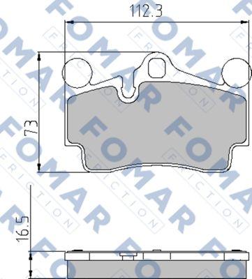 FOMAR Friction FO 862181 - Тормозные колодки, дисковые, комплект autospares.lv