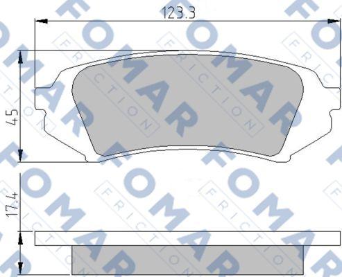 FOMAR Friction FO 813781 - Тормозные колодки, дисковые, комплект autospares.lv