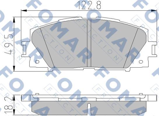 FOMAR Friction FO 838681 - Тормозные колодки, дисковые, комплект autospares.lv