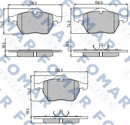 FOMAR Friction FO 838181 - Тормозные колодки, дисковые, комплект autospares.lv