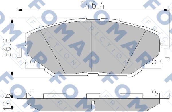 FOMAR Friction FO 838881 - Тормозные колодки, дисковые, комплект autospares.lv