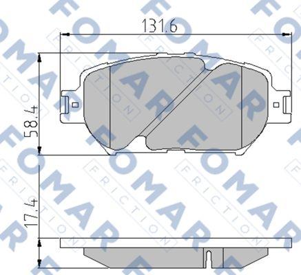 FOMAR Friction FO 832683 - Тормозные колодки, дисковые, комплект autospares.lv