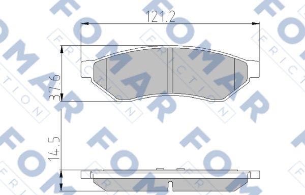 FOMAR Friction FO 870981 - Тормозные колодки, дисковые, комплект autospares.lv