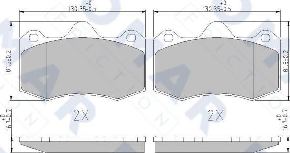 FOMAR Friction FO 245381 - Тормозные колодки, дисковые, комплект autospares.lv