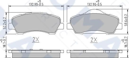 FOMAR Friction FO 251381 - Тормозные колодки, дисковые, комплект autospares.lv