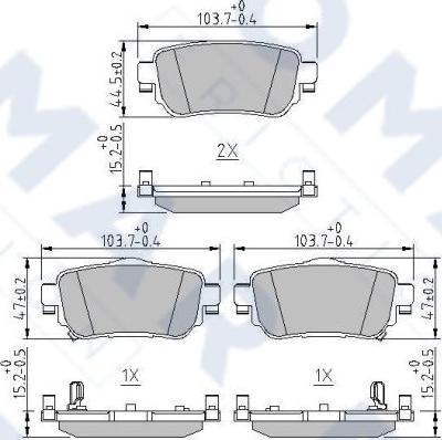 FOMAR Friction FO 266281 - Тормозные колодки, дисковые, комплект autospares.lv