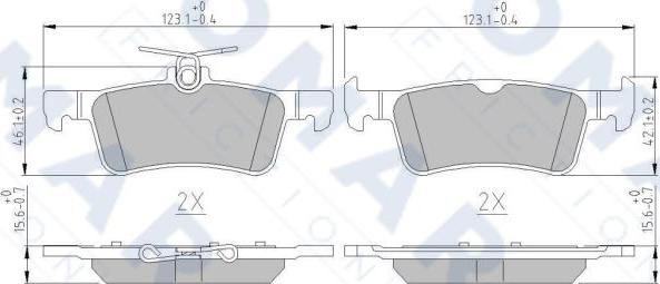 FOMAR Friction FO 263981 - Тормозные колодки, дисковые, комплект autospares.lv