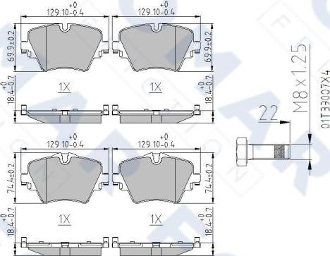 FOMAR Friction FO 267281 - Тормозные колодки, дисковые, комплект autospares.lv