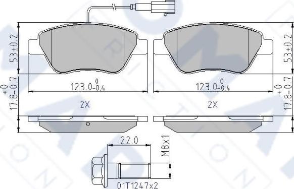 FOMAR Friction FO 217681 - Тормозные колодки, дисковые, комплект autospares.lv