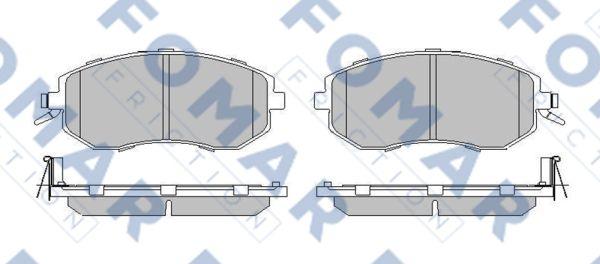 FOMAR Friction FO 217183 - Тормозные колодки, дисковые, комплект autospares.lv