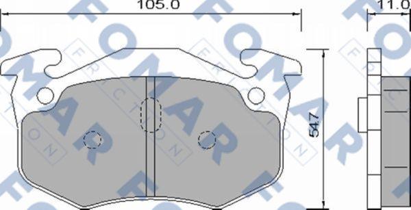 FOMAR Friction FO 742881 - Тормозные колодки, дисковые, комплект autospares.lv