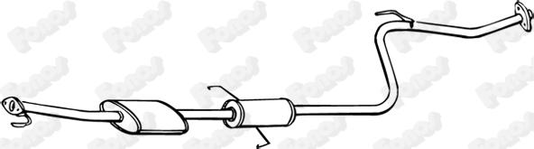 Fonos 614704 - Средний глушитель выхлопных газов autospares.lv