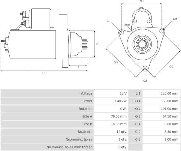 FORD F81U11000AA - Стартер autospares.lv