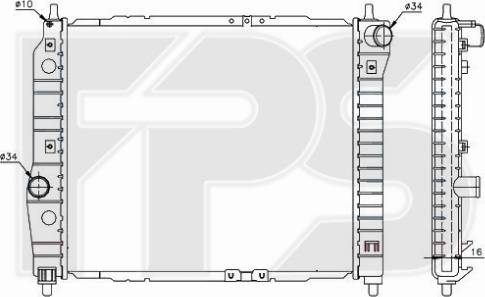 FPS 17 A699-P - Радиатор, охлаждение двигателя autospares.lv