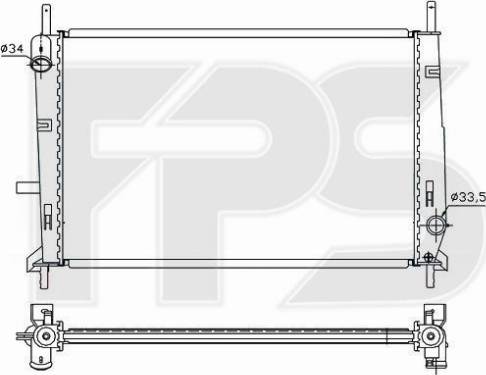 FPS 28 A162 - Радиатор, охлаждение двигателя autospares.lv