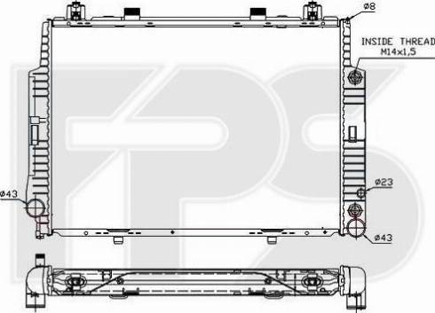 FPS FP 46 A980-X - Радиатор, охлаждение двигателя autospares.lv