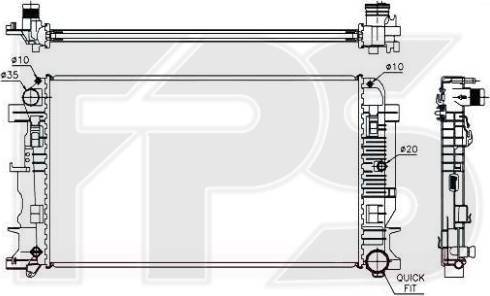 FPS FP 46 A60 - Радиатор, охлаждение двигателя autospares.lv