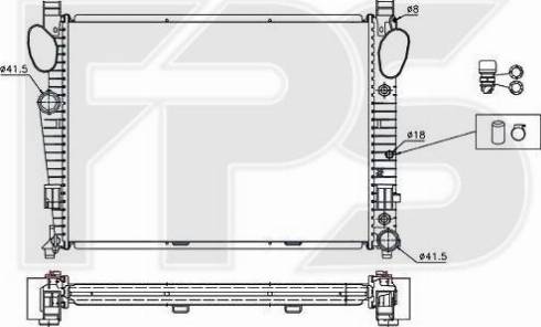 FPS FP 46 A1001-X - Радиатор, охлаждение двигателя autospares.lv