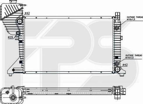 FPS FP 46 A1032 - Радиатор, охлаждение двигателя autospares.lv