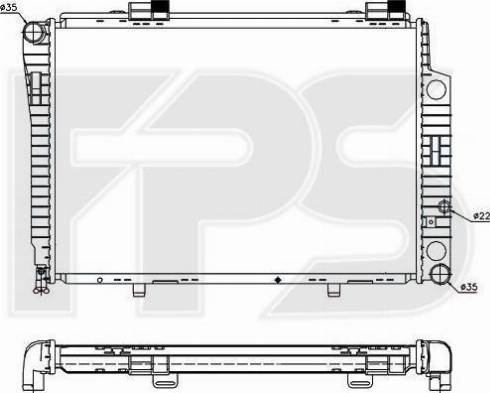 FPS FP 46 A204 - Радиатор, охлаждение двигателя autospares.lv