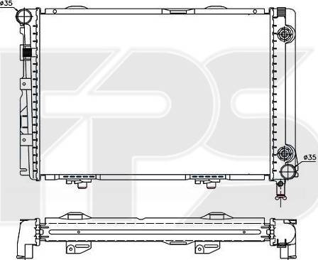 FPS FP 46 A214 - Радиатор, охлаждение двигателя autospares.lv