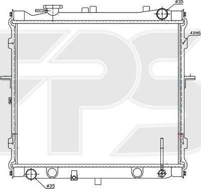 FPS FP 40 A1097 - Радиатор, охлаждение двигателя autospares.lv