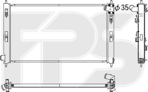 FPS FP 48 A1155 - Радиатор, охлаждение двигателя autospares.lv