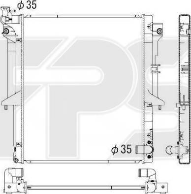 FPS FP 48 A1370-X - Радиатор, охлаждение двигателя autospares.lv