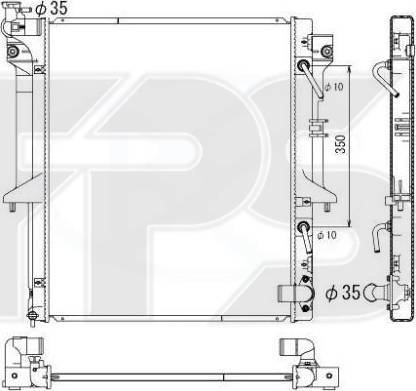 FPS FP 48 A1371-X - Радиатор, охлаждение двигателя autospares.lv