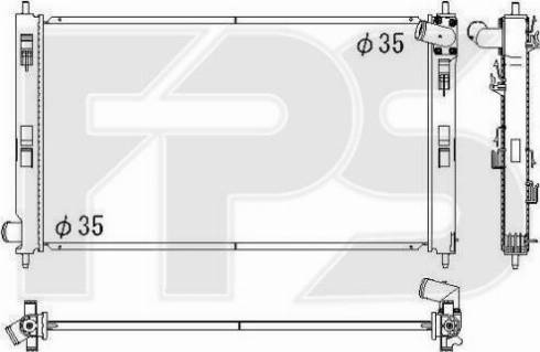 FPS FP 48 A1372-X - Радиатор, охлаждение двигателя autospares.lv